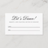 Lassend Dance Wedding Song Request Enclosure Card Begleitkarte (Vorderseite)