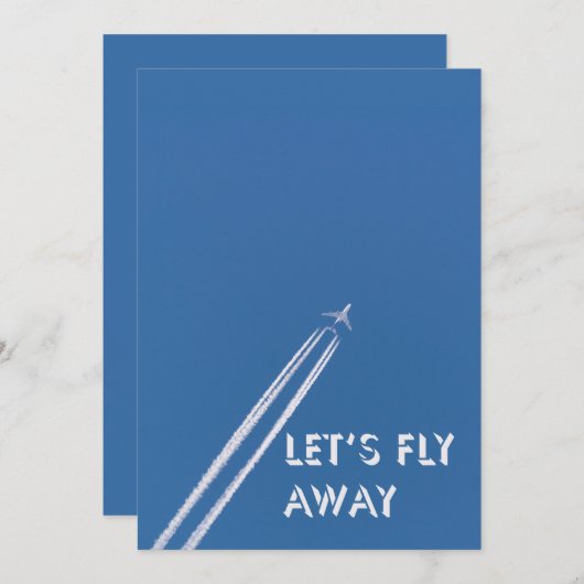 Lassend Fliege Einladung (Vorne/Hinten)