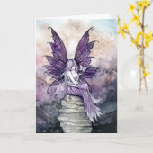 Lassend Go Fairy and Butterfly Card Karte (Gelbe Blume)