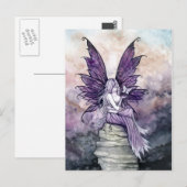 Lassend Go Fairy und Butterfly Postcard Postkarte (Vorne/Hinten)