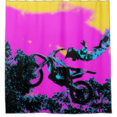 Lassend Go - Freestyle Motocross Stunt Duschvorhang (Vorderseite)