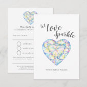 Lassend Liebe glänzen Diamond Wedding Aquarell RSVP Karte (Vorne/Hinten)