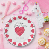 Lassend Liebe glänzen Leidenschaft rubinen Herzens Pappteller (Party)