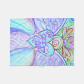 Lassend Liebe Lasse Gotteswächter Angel Chemo Blan Fleecedecke (Vorderseite (Horizontal))