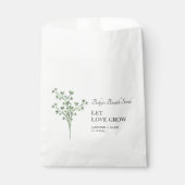 Lassend Liebe wachsen Baby's Atem Seed Wedding Geschenktütchen (Vorderseite)