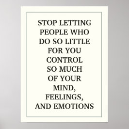 LASSEND MENSCHEN, DIE SO WENIG FÜR SIE TUN, KÖNNEN POSTER