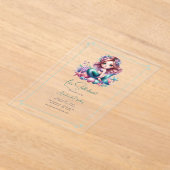 Lassend Muschel unter der Meerjungfrau Geburtstag Acryleinladungen (Ablage )