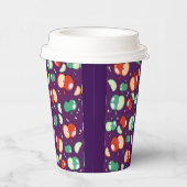 Lassend Party gestartet - Pop Apple auf Lila Pappbecher (Rechts)