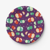 Lassend Party gestartet - Pop Apple auf Lila Pappteller (Vorderseite)