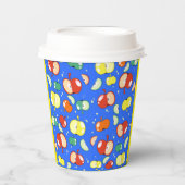 Lassend Party gestartet - Pop Apple on Blue Pappbecher (Vorderseite)