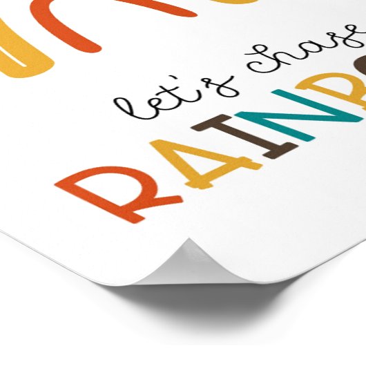 Lassend Regenbogen Kinderzimmer Wall Art Poster (Ecke)