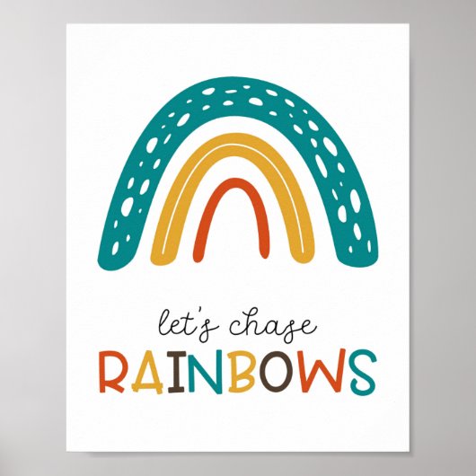 Lassend Regenbogen Kinderzimmer Wall Art Poster (Vorne)