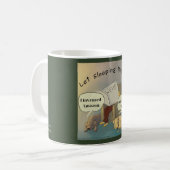 Lassend schlafende Hunde Lie Rick London Tasse (Vorderseite Links)