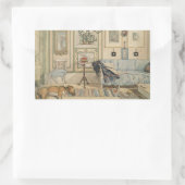 Lassend Schlafhunde belichten schwedische Wasserfa Rechteckiger Aufkleber (Tasche)