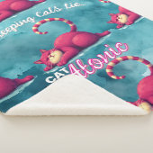 Lassend Schlafkatzen Lie Catatonic Sherpa Blanket Sherpadecke (3/4)