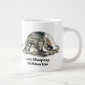 Lassend Schlafwölfe lassen inspirierendes Zitat zu Jumbo-Tasse (Rechts)