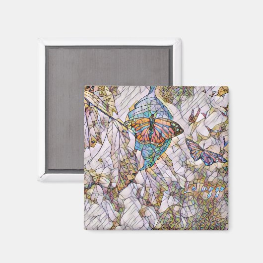 lassend Schmetterlingsmagnet Magnet (Vorderseite/Rückseite)