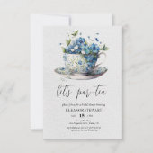 Lassend Tea-Tea-Party Einladung (Vorderseite)