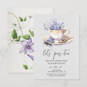 Lassend Tea-Tea-Party Einladung (Vorne/Hinten)
