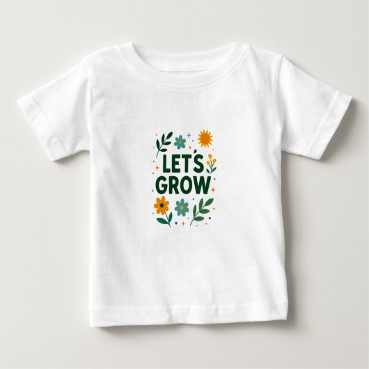 Lassend Wachstum - Natur Inspiriert positives Desi Baby T-shirt (Vorderseite)