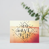 Lassenden haben Spaß Postkarte (Stehend Vorderseite)