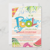 Lassenden werden von der Party des Pools Cool Einladung (Vorderseite)