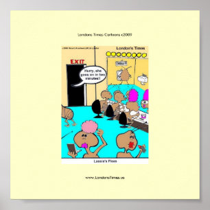 Lassies Flöhe Lustiges Cartoon Poster