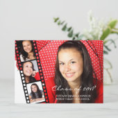 Lässig 4 FOTO Filmstrip Schließ-Klasse 2018 Einladung (Stehend Vorderseite)