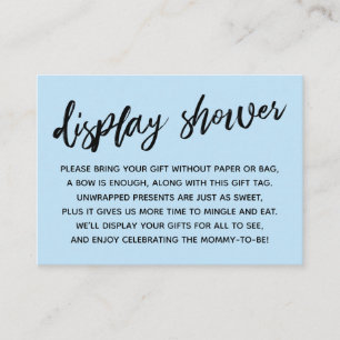Lässig Baby Blue Display Baby Dusche ohne Umschlag Begleitkarte