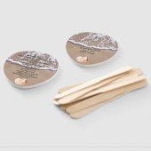 Lässig Beach Theme Wedding Program Fan Fächer (Non-assembled)