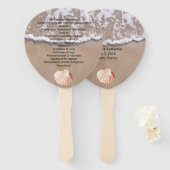 Lässig Beach Theme Wedding Program Fan Fächer (Vorne und Hinten)