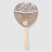 Lässig Beach Theme Wedding Program Fan Fächer (Rückseite)