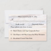 Lässig Beach Wedding Gold Waves UAWG Einladung (Rückseite)