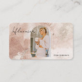 Lässig Beige | Moderne "Influencer Business Cards" Visitenkarte (Vorderseite)