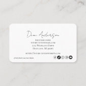 Lässig Beige | Moderne "Influencer Business Cards" Visitenkarte (Rückseite)