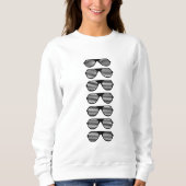 Lässig Black Glasses Women's Sweatshirt (Vorderseite)