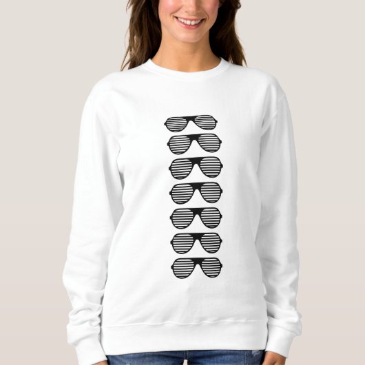 Lässig Black Glasses Women's Sweatshirt (Vorderseite)