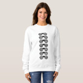 Lässig Black Glasses Women's Sweatshirt (Vorne ganz)