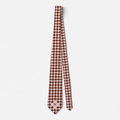 Lässig-braun-kariertes Monogramm Krawatte (Vorderseite)