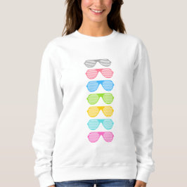 Lässig Bright farbige Brille FrauenSweatshirt Sweatshirt