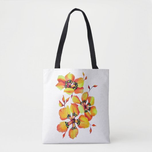 Lässig Chic Elegante TropicalBlumen Tasche (Vorderseite)