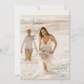 Lässig Chic Handwriting Style Save the Date Einladung (Vorderseite)