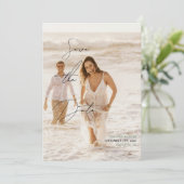 Lässig Chic Handwriting Style Save the Date Einladung (Stehend Vorderseite)