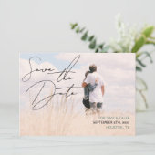 Lässig Chic Handwriting Style Save the Date Einladung (Stehend Vorderseite)