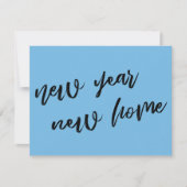 Lässig Classic Blue New Year New Zuhause Ankündigu Mitteilungskarte (Vorderseite)