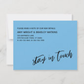 Lässig Classic Blue New Year New Zuhause Ankündigu Mitteilungskarte (Rückseite)