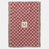 Lässig Classic Kariert mit Monogramm Decke (Vorderseite Vertikal)