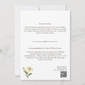 Lässig Country Wedding Daisy Floral Einladung (Rückseite)
