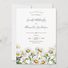 Lässig Country Wedding Daisy Floral Einladung