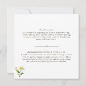 Lässig Country Wedding Daisy Floral Einladung (Rückseite)